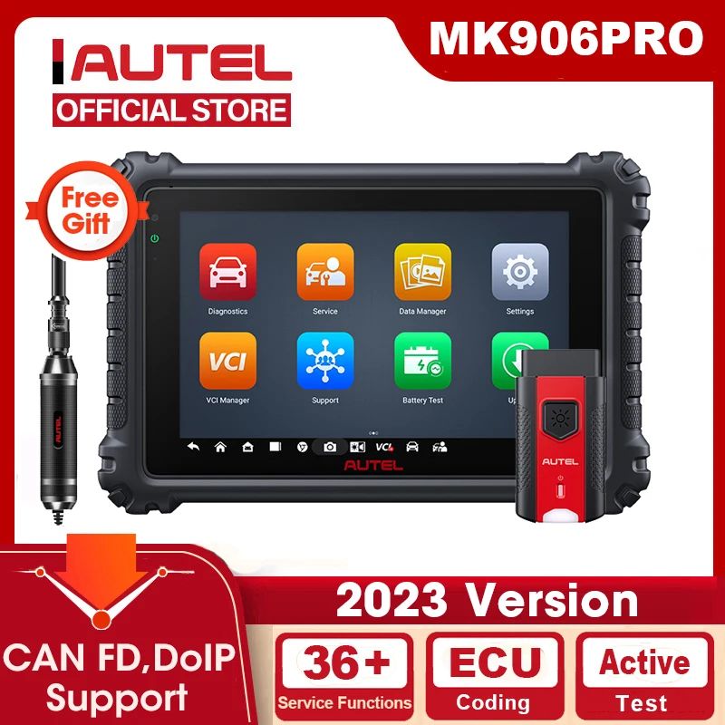 Autel MaxiCOM MK906PRO Car Diagnostic Tool Bi-Directional Scanner All System OBD2 OBD1 Scan Tool Upgraded MK906BT MS906BT