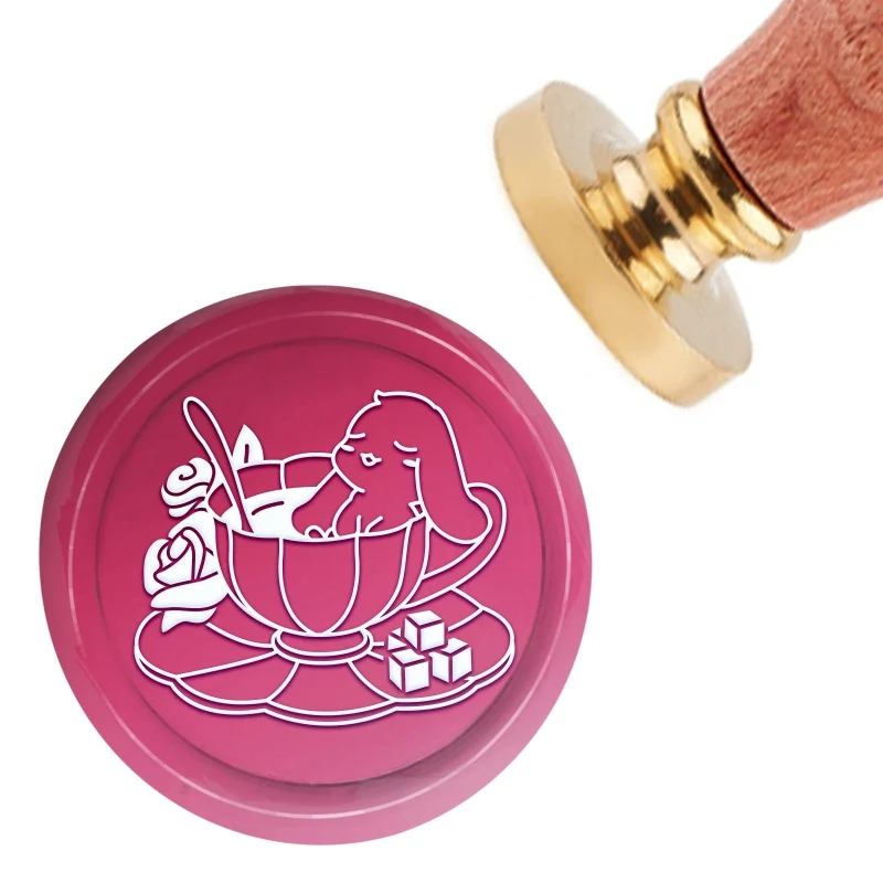 Juego De Sellos De Cera Con 10 Cabezales Y Mango De Madera - Patrones Variados Para Cartas, Regalos Y Decoración