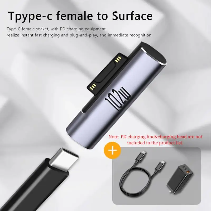 Per Microsoft Surface X 8 7 6 5 4 3 Go Book To Usb Type C Pd Adapter Tablet Adattatore Per Caricabatterie Convertitore Con Spina Di Ricarica Rapida