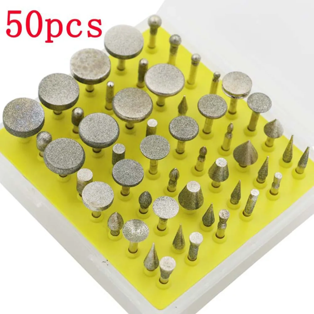 Diamond sharpening grinding wheel DIY Engraving Diamond stone tools Abrasive polishing burrs Disc Mini drill kit bit set Metal