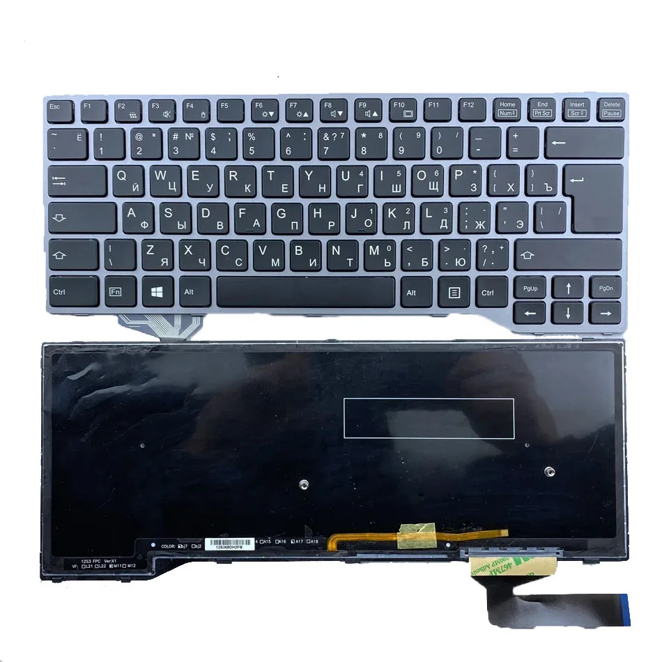 

Russian Backlit Spanish No Backlit Keyboard for Fujitsu Lifebook E733 E734 E743 U745 E744 E546 E547 E544 E736 RU/SP Layout
