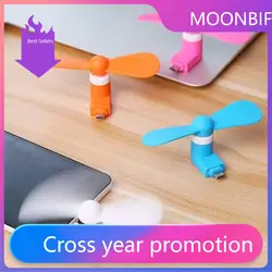 Mini ventilador portátil micro usb 2 em 1 mini ventilador legal para samsung htc android telefone otg para xiaomi huawei andriod telefones cor aleatória