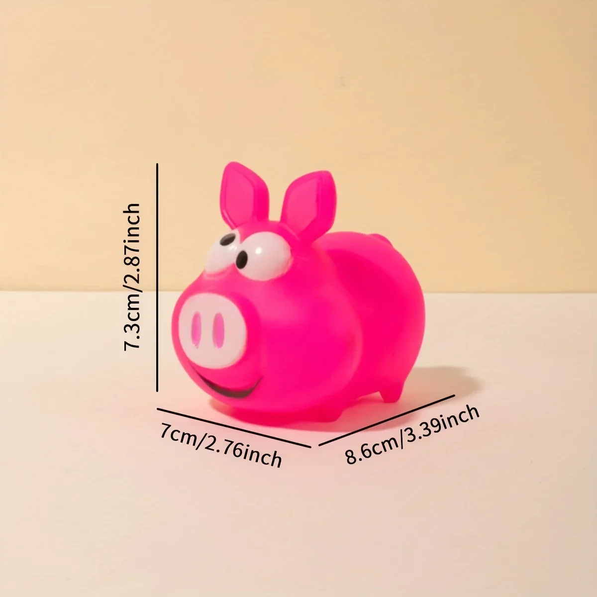 1pc-rubber toy creative voice little monster, gnash-resistant one-eyed monster pig pig dog toy