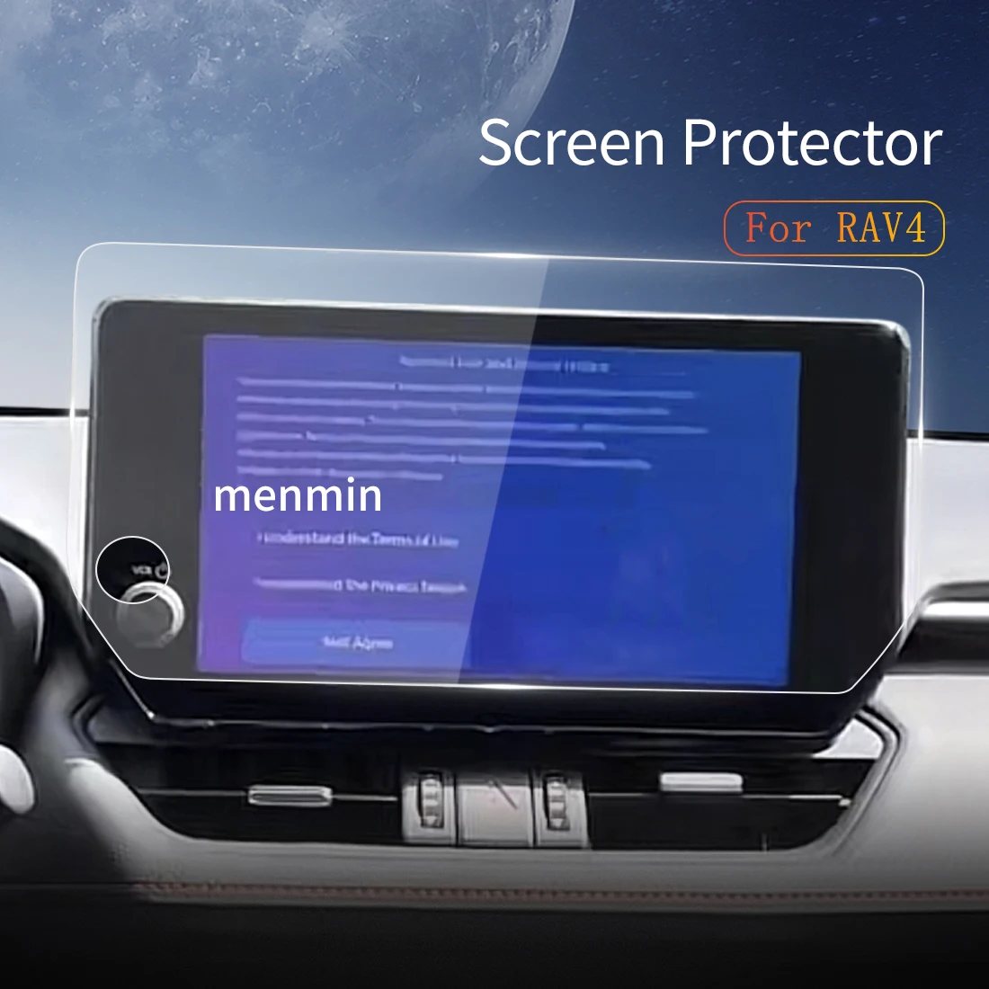 

Автомобильные наклейки, Защитная пленка для экрана Carplay для TOYOTA RAV4 2023, дисплей, аксессуары для навигации автомобиля