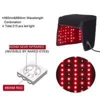 Casque de luminothérapie LED rouge pour la croissance des cheveux, 215 lumières LED, anti-chute de cheveux, traitement par lumière LED 650 & 850 nm pour la croissance des cheveux 3