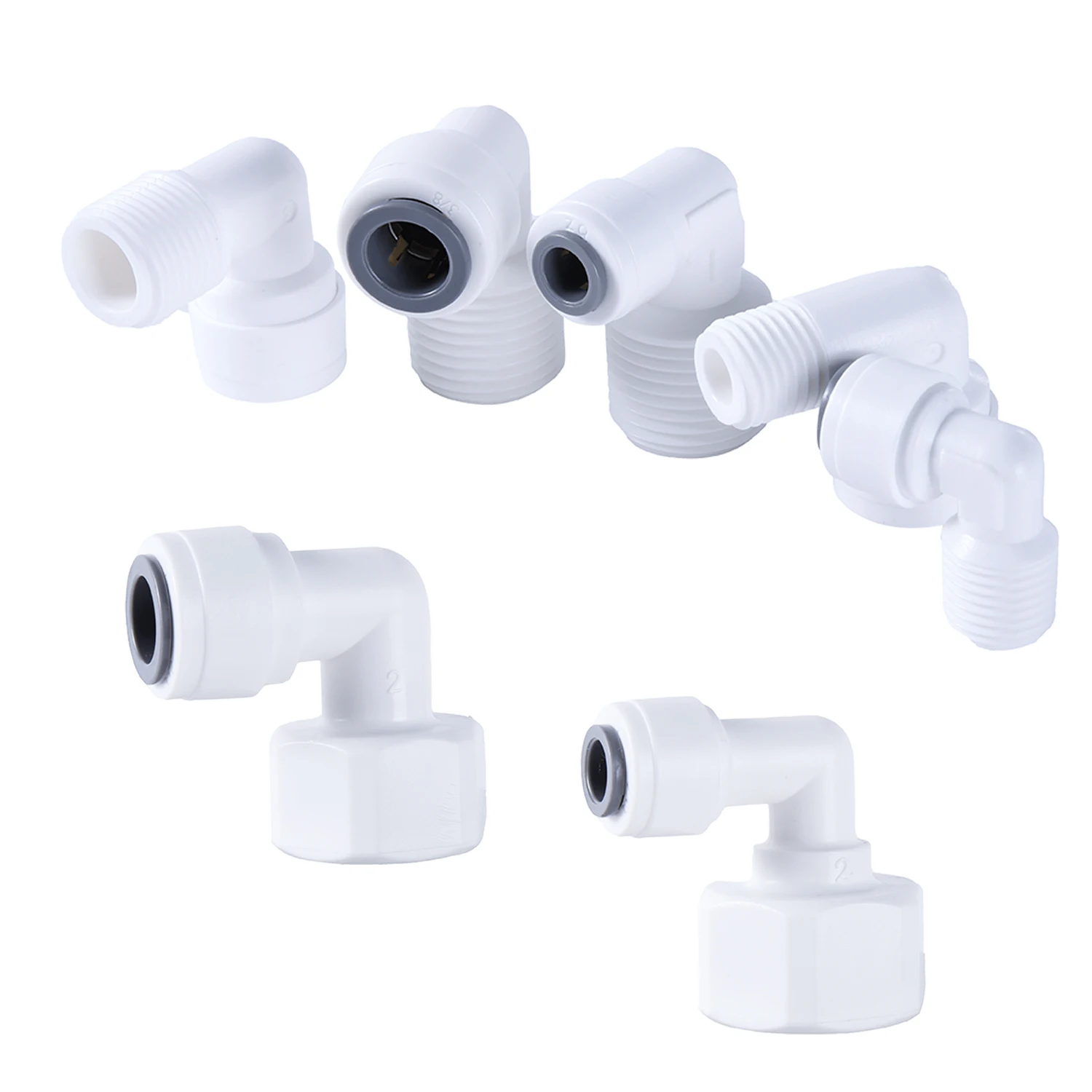 10Pcs Elbow RO Water Fitting 90 Degree Male Female Thread 1/4 3/8 POM Hose Aquarium Quick Fitting Filter Reverse Osmosis Parts