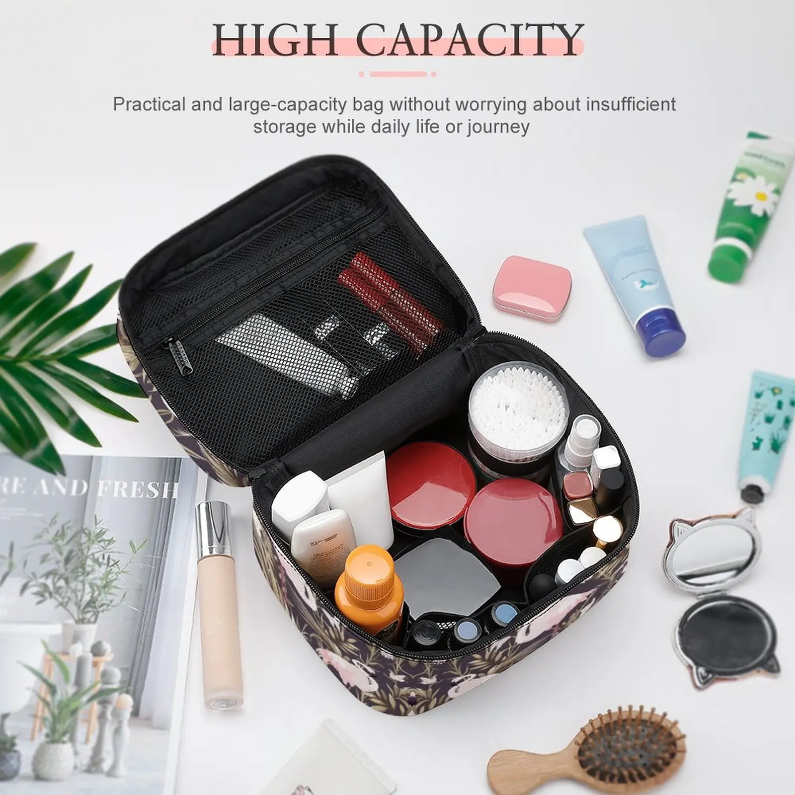 Customized Pattern Makeup Bag Outdoor Travel Makeup Bag Women Outdoor Girl Makeup Bags Toiletries Organizer Storage Wash Bag