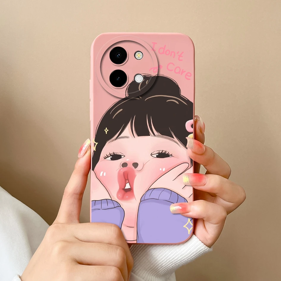 Stylish Painted Anti-Slip Liquid Silicone Phone Case