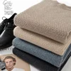 New (100% cashmere sweater) seven needle thick men's casual corn kernels versatile temperament semi high neck sweater 5