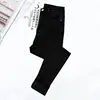 Autumn Winter New Fashion High Waist Solid Button Jeans Women's Clothing Korean Pockets Button Casual Slim Thicken Pencil Pants 6