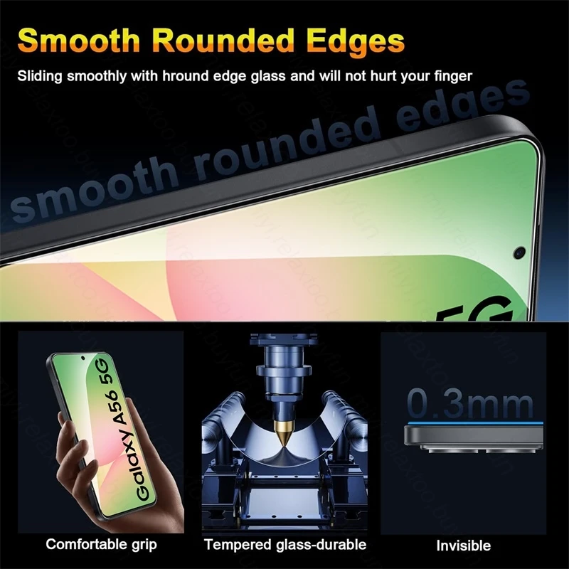 Clear Protective Glass Screen Protector - 4 Pack, 9H Hardness, HD Clarity