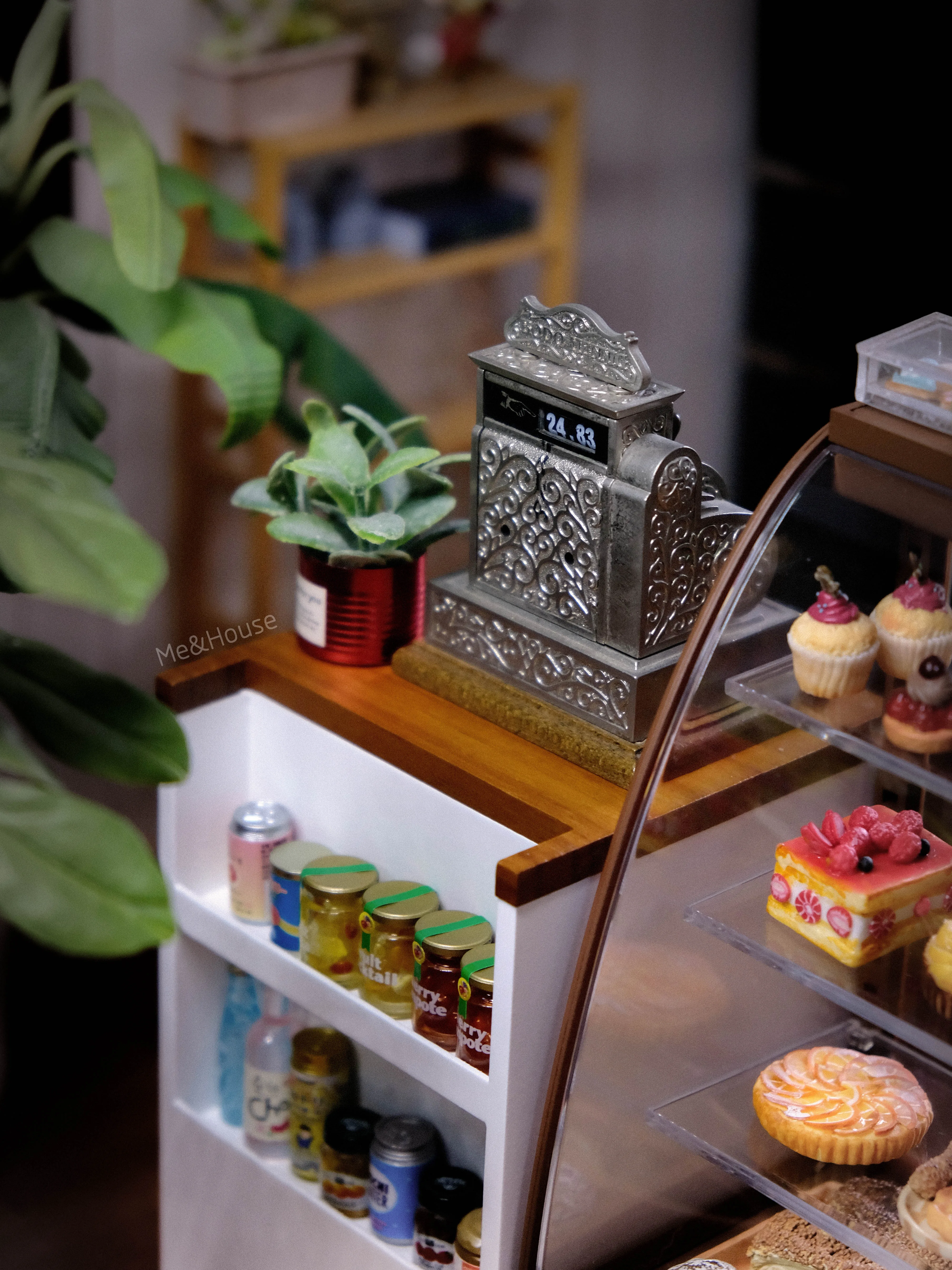 1/6 bjd ob11 miniature dollhouse furniture Mini model Kitchen  Curved corner cabinet/cash register cabinet/cabinet shop cabinet 2