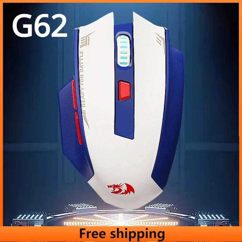 

Новая оригинальная Bluetooth-мышь Red Dragon G62 с тремя режимами, тонкая и эргономичная мышь для офиса Paw3395