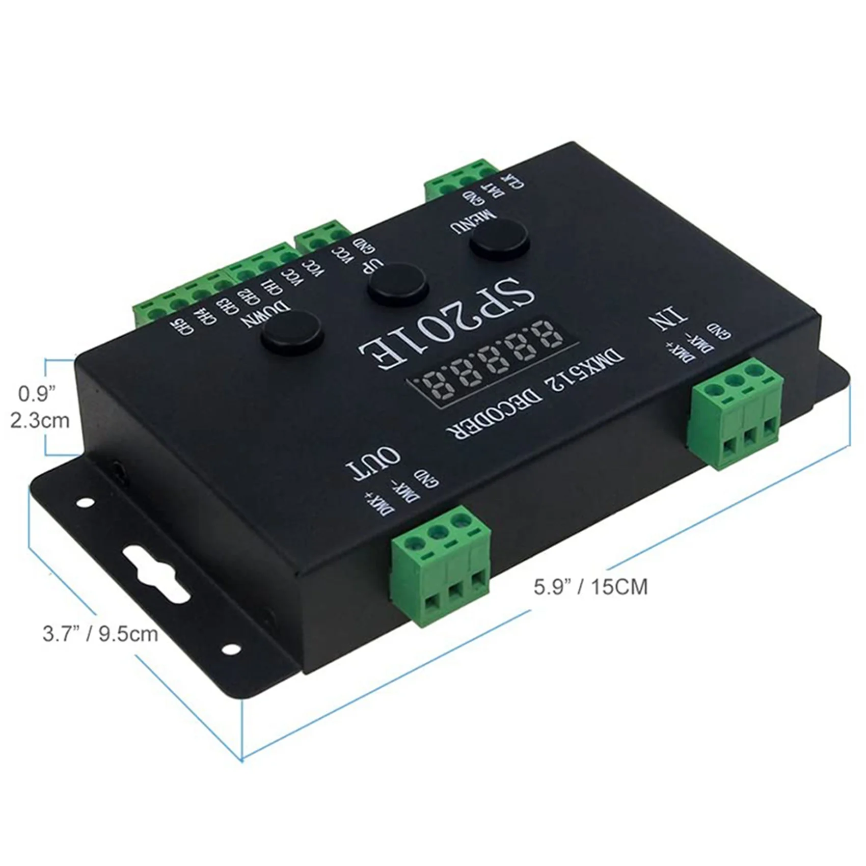 ABKN-2X SP201E DMX512 WS2812B WS2811 DMX-SPI 컨트롤러 디코더, 다중 IC 지원