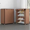 Dust-proof Shoe Rack Multi-layer Simple Sneakers Rack Economical Indoor Strong Load-bearing Space Saving Fabric Storage Shelf 5