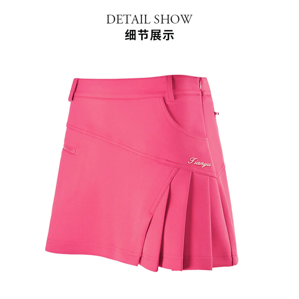 

Women's Golf Half Skirt Summer Sports Quick Dry Breathable Short Skirt Golf Wear High Waisted Tennis Badminton Athletic Skirt