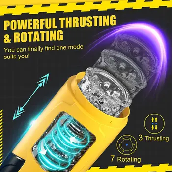Automatic Telescopic Rotation Male Masturbator Electric Blowjob Machine Pocket Pussy Male Stroker Adult Goods Sex Toys for Men 2