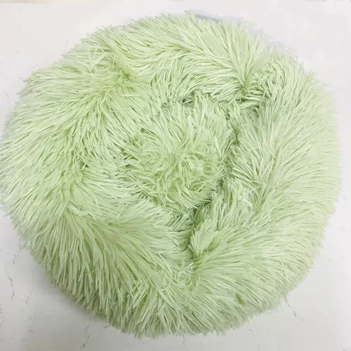 고양이 둥지 라운드 부드러운 얽히고 설킨 매트 실내 개 고양이 침대 애완 동물 용품 이동식 기계 세탁기 작은 애완 동물을위한 베개 침대 3