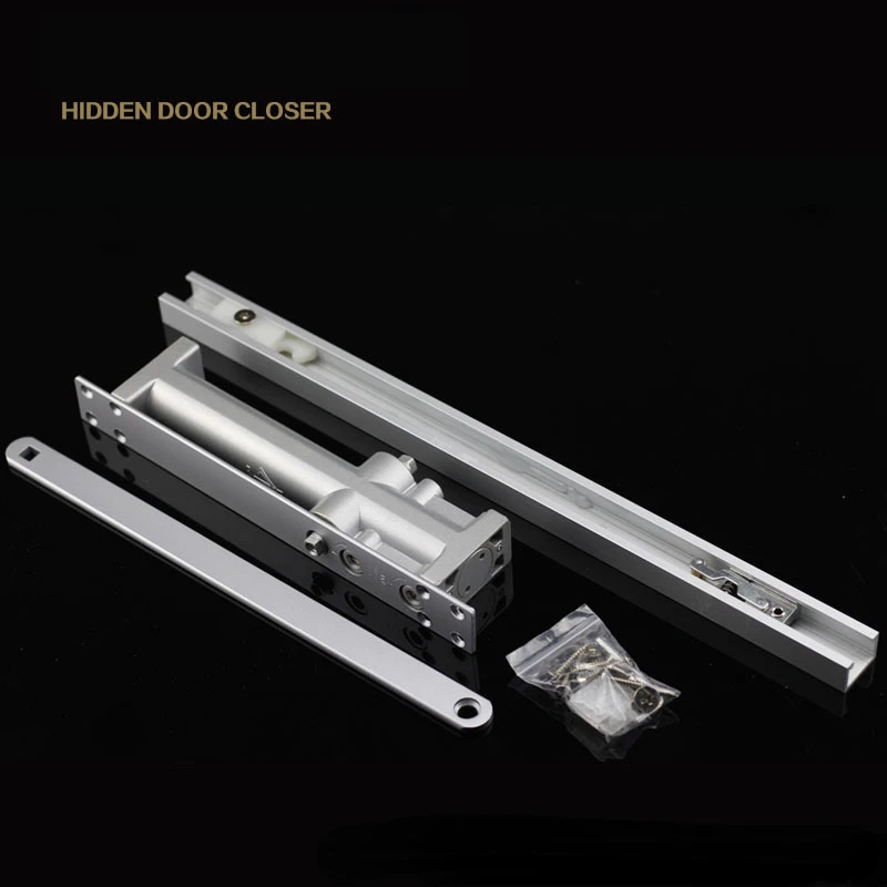 Round Concealed Door Closer Automatic Closing Hotel Hotel Wooden Door er Square Invisible Closer Home Improvement