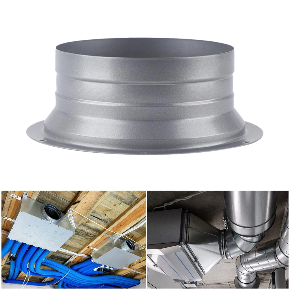 Flange Connector 75-250mm Round Pipe Air Vent Flange Seat Metal Tube Air Ventilation Hose Connector Exhaust Duct Fresh System Vent Hardware