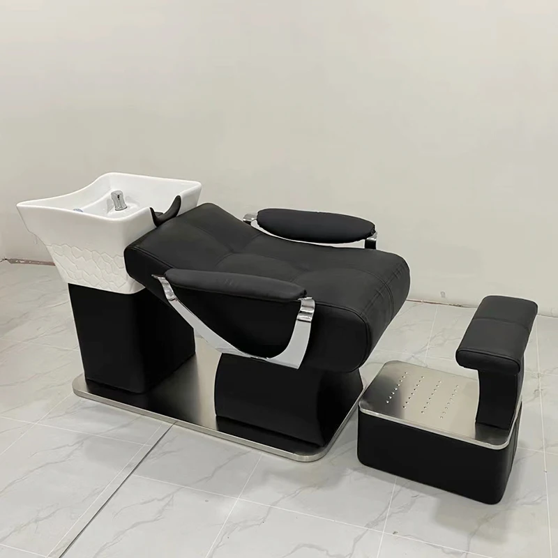 Barber Shop Shampoo Chairs Massage Shower Equipment Shampoo Chairs Sink Comfort Silla Peluqueria Commercial Furniture RR50SC