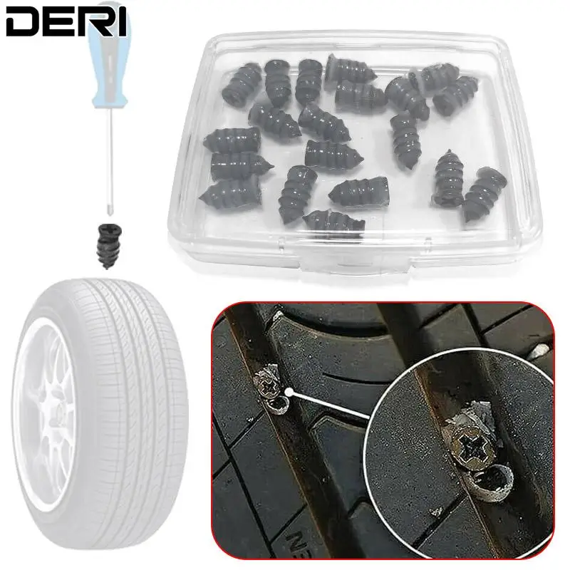

20PCS Vacuum Tyre Repair screws Kit Rubber Tubeless Tire Repair Tool Self-tire Repair Tire Film Nail for Motorcycle Car Scooter