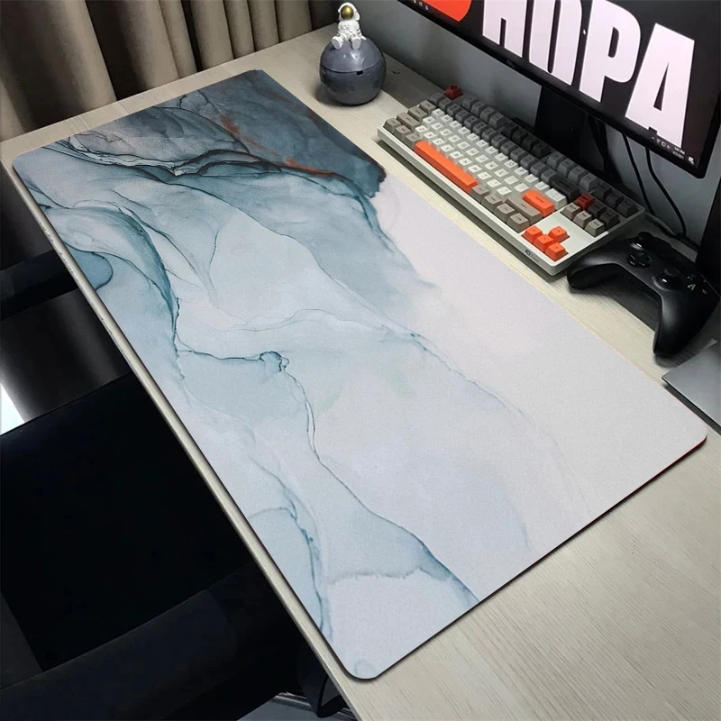 

Marble Mouse Pad Large Rubber Mousepad Keyboard For Computers Carpet XXL 900x400mm Notebook Locking Edge Overlook Mats For Mice