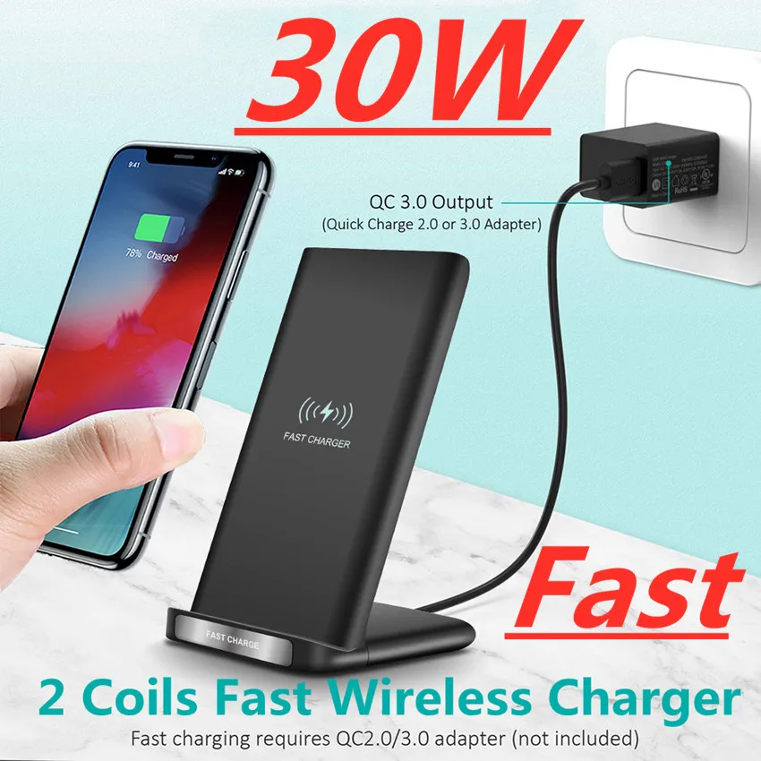 30W Car Wireless Charger Car Phone Holder for iPhone 13 12Pro Max 11 11Pro X XR XSMAX 8 7 Plus Intelligent Infrared Phone Holder wireless charging stand
