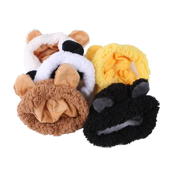 귀여운 곰 모양의 고양이 모자, 크리스마스 보호 애완 동물 개 코스프레 머리 착용, 겨울 따뜻한 코스튬 액세서리, 고양이 용품