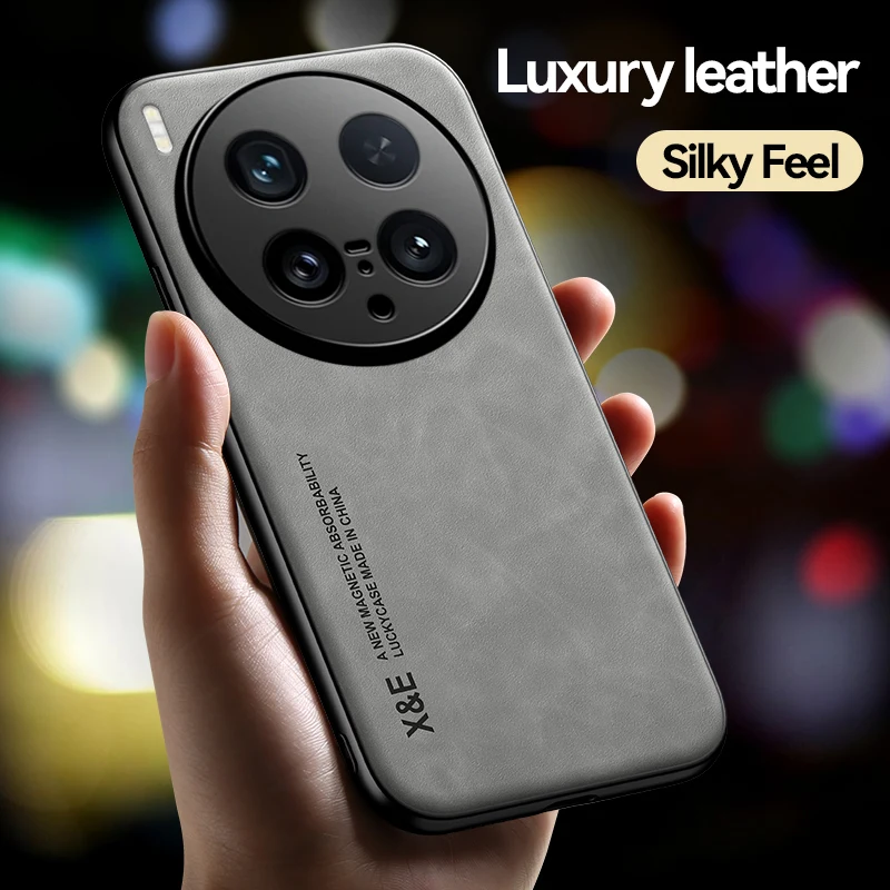 Enhanced Retro Magnetic Suede Leather Shockproof Matte Silicone Soft Case