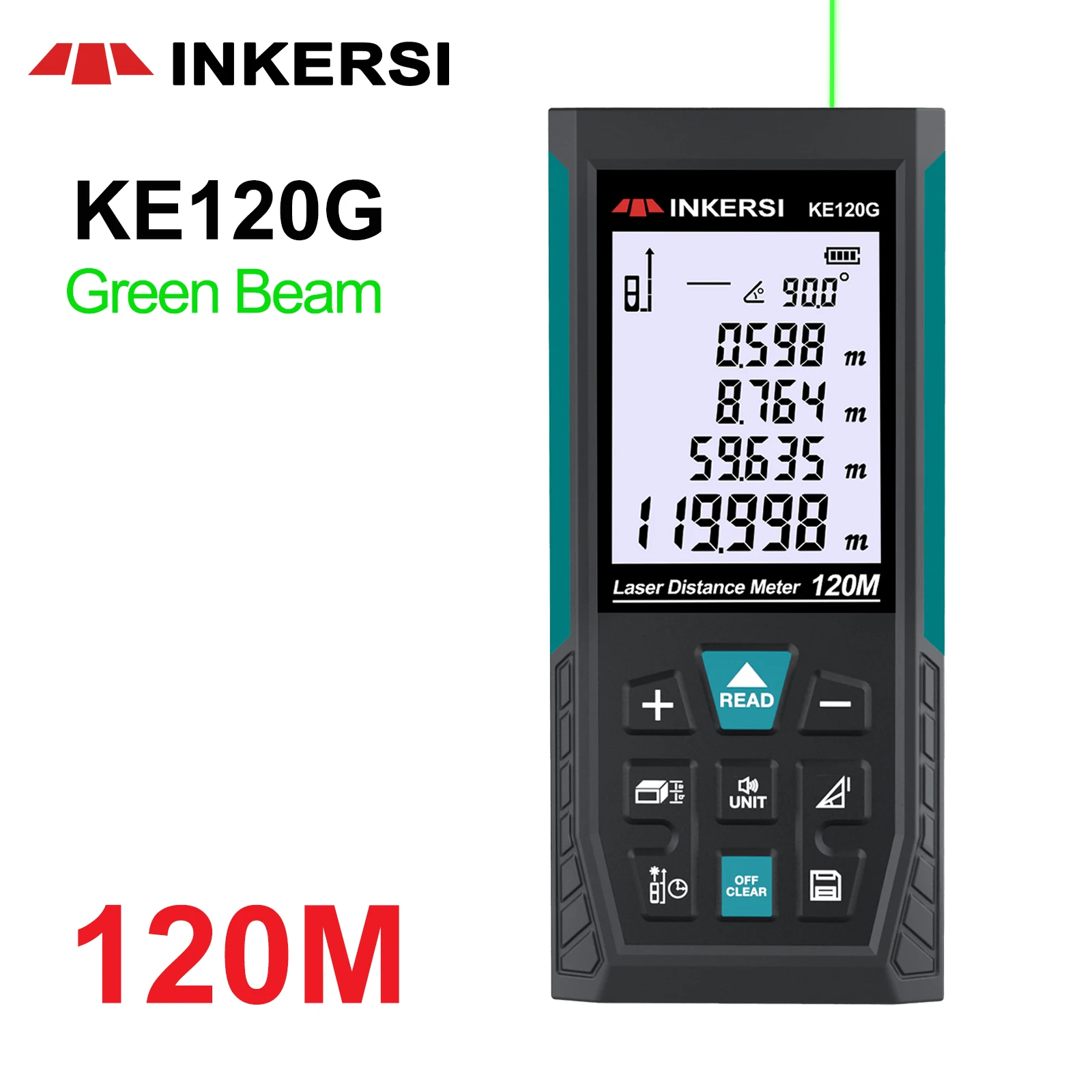 Laser Rangefinder Distance Meter INKERSI Laser Rangefinder Color LCD laser Distance Meter 120M 100M 80M 70M 50M Range Finder Digital Angle Ruler Measuring tape