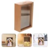 Piggy Bank Adult for Coins Money Wood Vintage Picture Frames Container Photo Kids Banks Jar Child 1