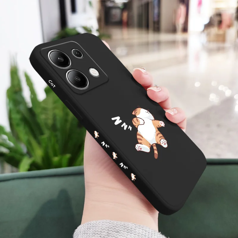 Sleep Tiger Cat Liquid Silicone Phone Case Cover