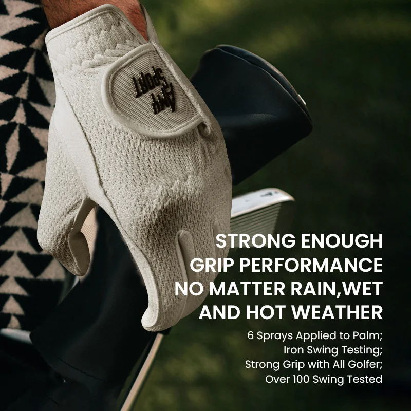 Golf Gloves Men Right Handed Golfer Mens Glove RainGrip Hot Wet Weather Value 1 Pack,All Weather in S M M/L L XL 4