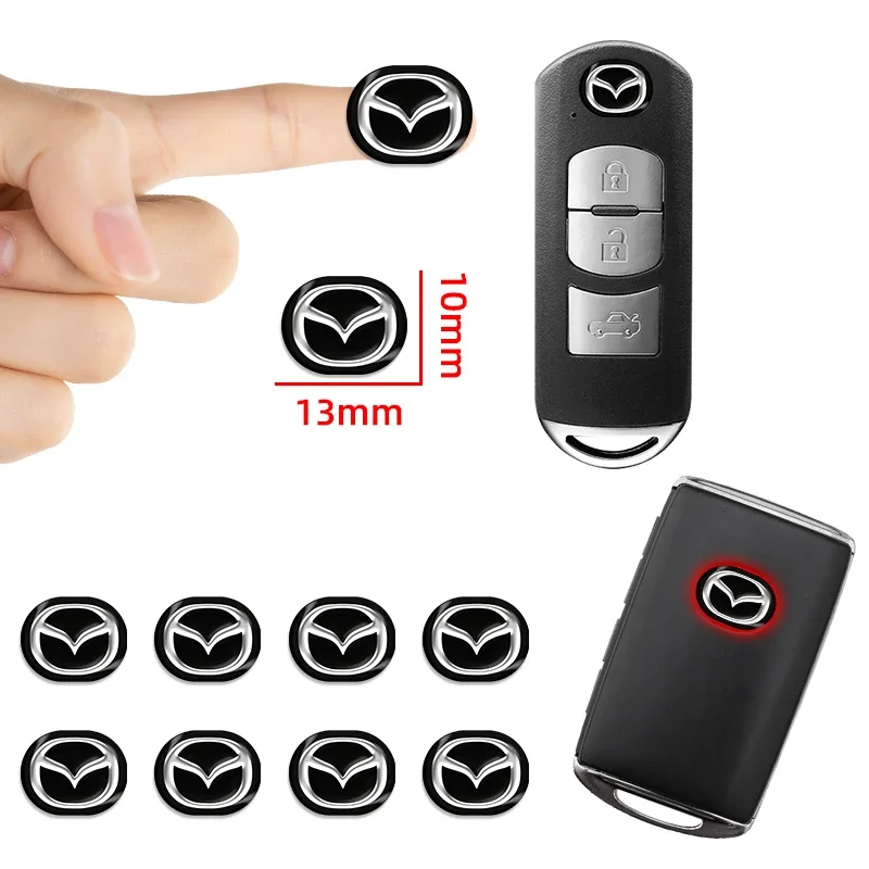 마쓰다 아텐자 악셀라 2 3 5 6 323 626 RX8 CX6 CX-5 CX4 MX3 MX5 M5 M6 MS용 13mm 자동차 키 배지 엠블럼 교체용 자동차 키 스티커