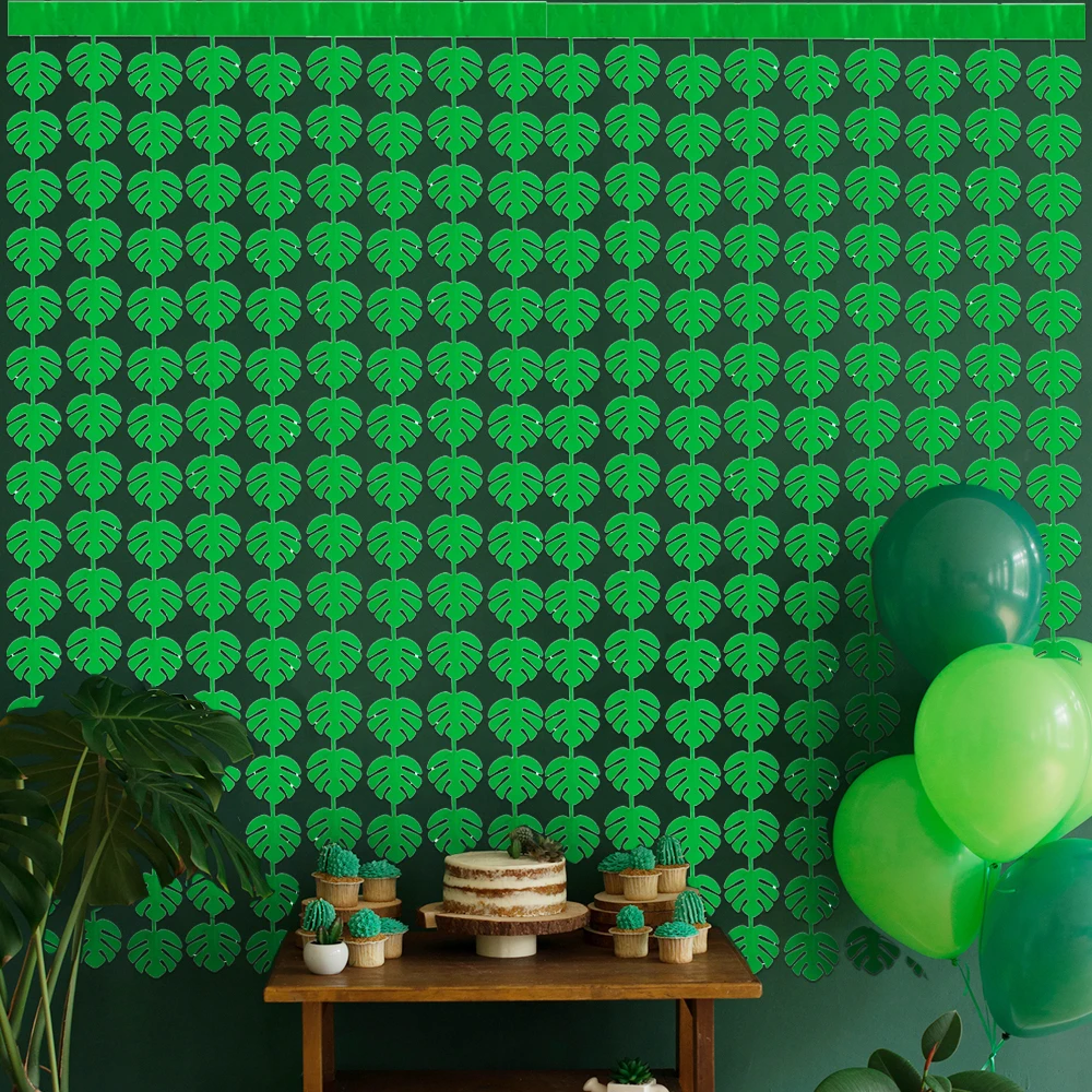 Guirlandes De Feuilles De Palmier Vertes, Décorations De Fête