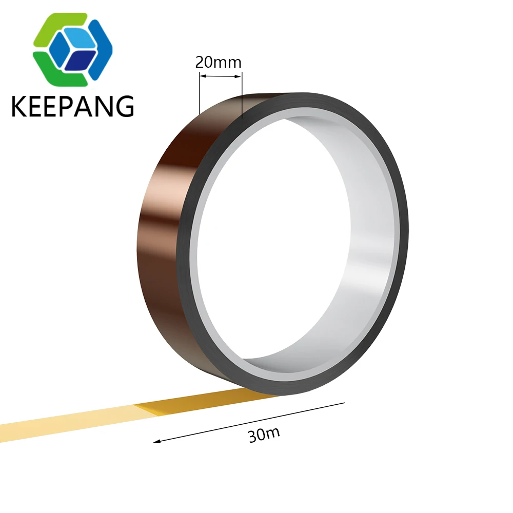 1 adet 20mm isı BGA ısı yalıtımı poliimid yalıtım yüksek sıcaklık yapışkan bant 3D baskı kurulu korumak
