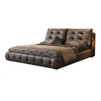 Cadre fantaisie lit minimaliste Unique tables de chevet lit rembourré tête de lit de luxe Muebles Para El Hogar chambre ensemble meubles 6