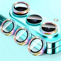 Glitter Diamond Camera Lens Protector with Alloy Ring for Galaxy Z Fold 8 (Colorful - 03)