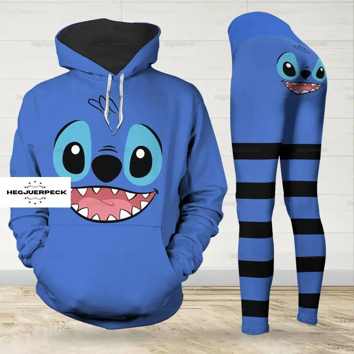 

Новинка, Женский костюм с 3D толстовкой и леггинсами Disney Stitch, штаны для йоги и Минни, модный спортивный костюм, женский спортивный костюм