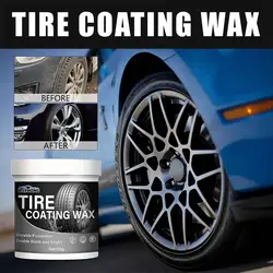100g Car Tire Retreading Cleaning Cream Auto Plastic Agent Anti-Aging Brightener Paste Shiny Tire Maintenance Polishing Par H2J5