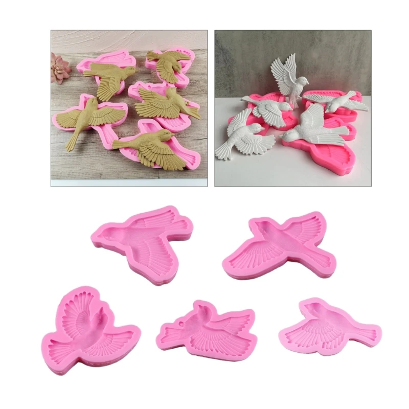 

3D Flying Bird Silicone Mold Home Wall Hangings Car Air Outlet Ornament Aromatherapy Plaster Molds Handmade DIY Decoration Mould