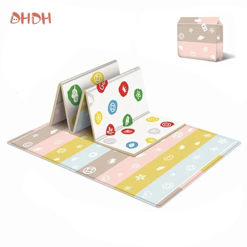 Large Portable Baby Play Mat for Outdoor Camping and Crawling Foldable Children Carpet with Double-Sided Pattern and Large size baby play mat,play mat