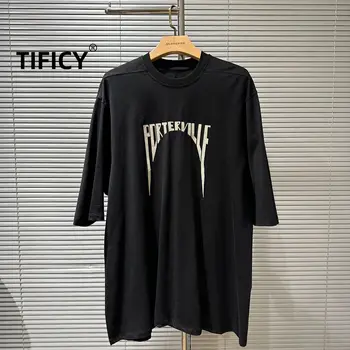 T-shirt stampata in cotone 100% di alta qualità stile Dark RO High Street per uomo e donna T-shirt a maniche corte larghe da uomo taglie forti Top 1