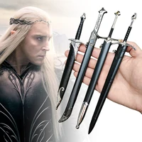 22cm Ring Baggins Katana Aragorn Sword Anime Medieval Glamdring Narthil Sword Ninja Knife Real Japanese Katana Samurai Sabre Toy