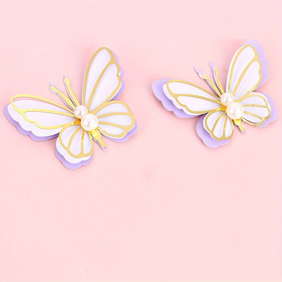 3/6pcs-Butterfly Cake Topper Sparkly 3D Butterfly