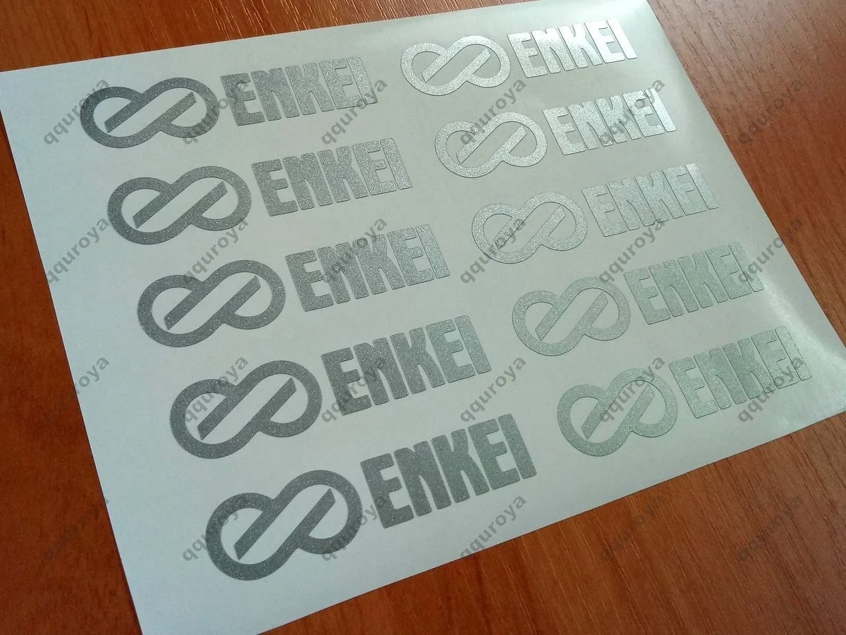

For 10x 76mm ENKEI Alloy Wheel Rim Spoke Decal Sticker Evo Tarmac