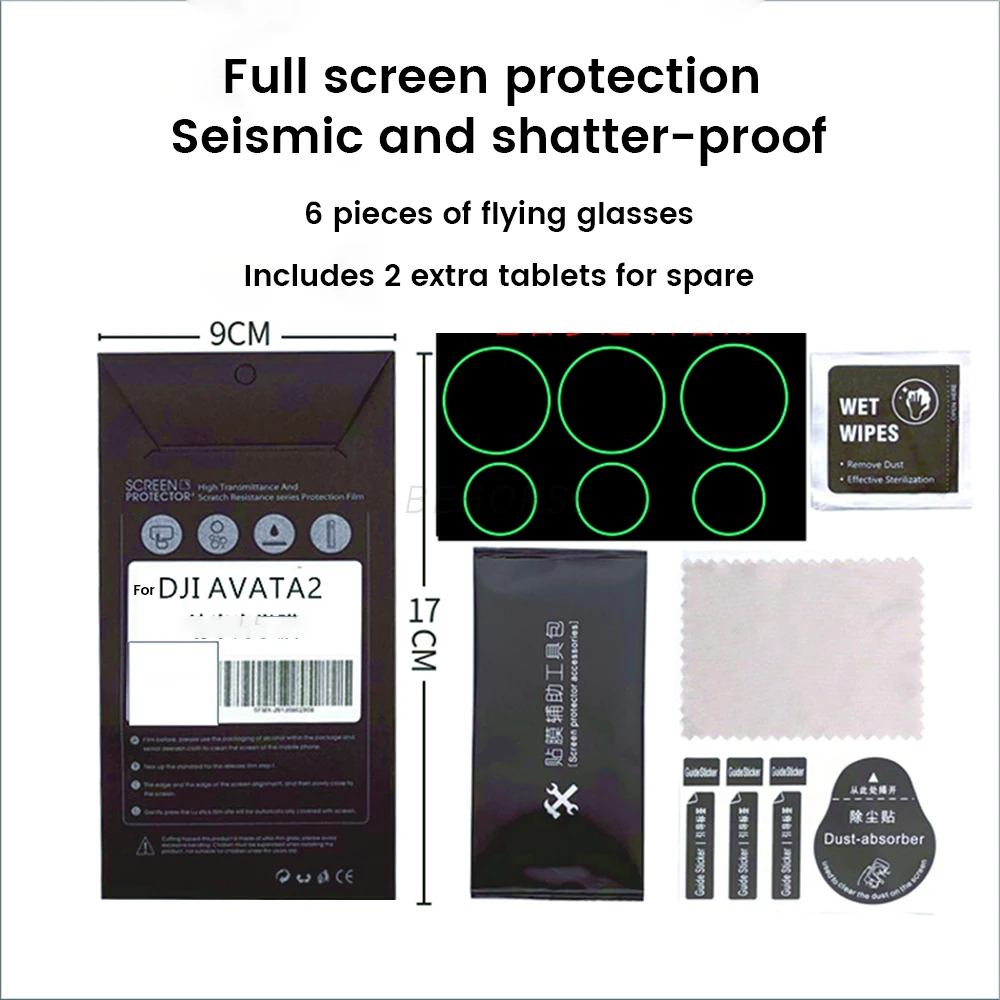 Tempered Film for Goggles 3 Anti-scratch Sensor Protective Film for DJI Avata 2 Drone Accessories