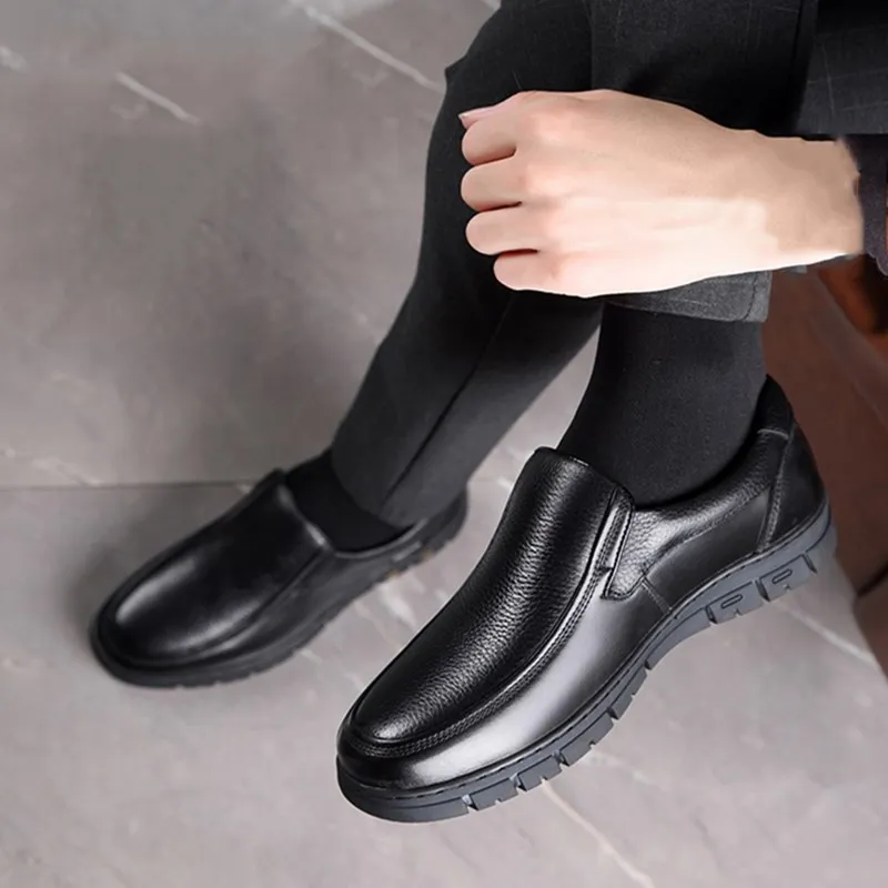Men's Loafers Genuine Leather Comfortable Anti-Slip Wear-Resistant Soft Casual Shoes-8867 - 5