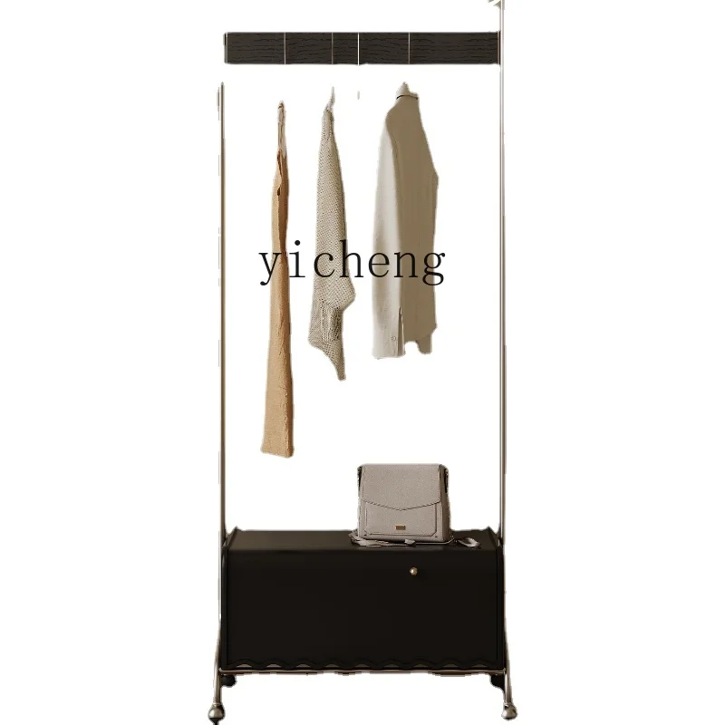 

Yy Home Floor Clothes Rack Minimalist Bedroom High-End Storage Stainless Steel